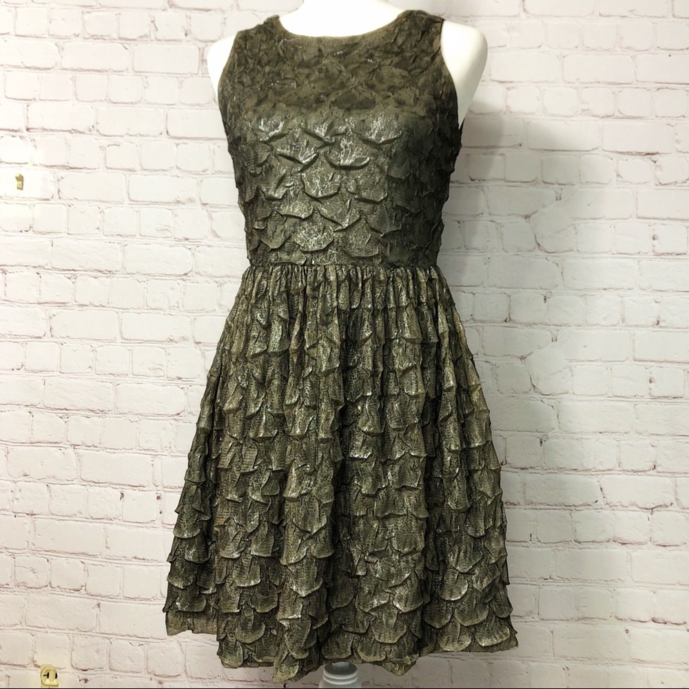EUC Zara Sleeveless Shimmer A-Line Party Dress M